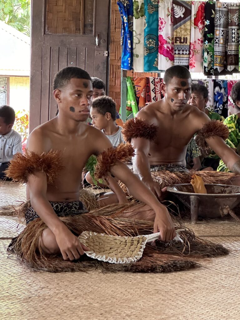 Villagers of Raiwaqa village ready for the Kava ceremony.